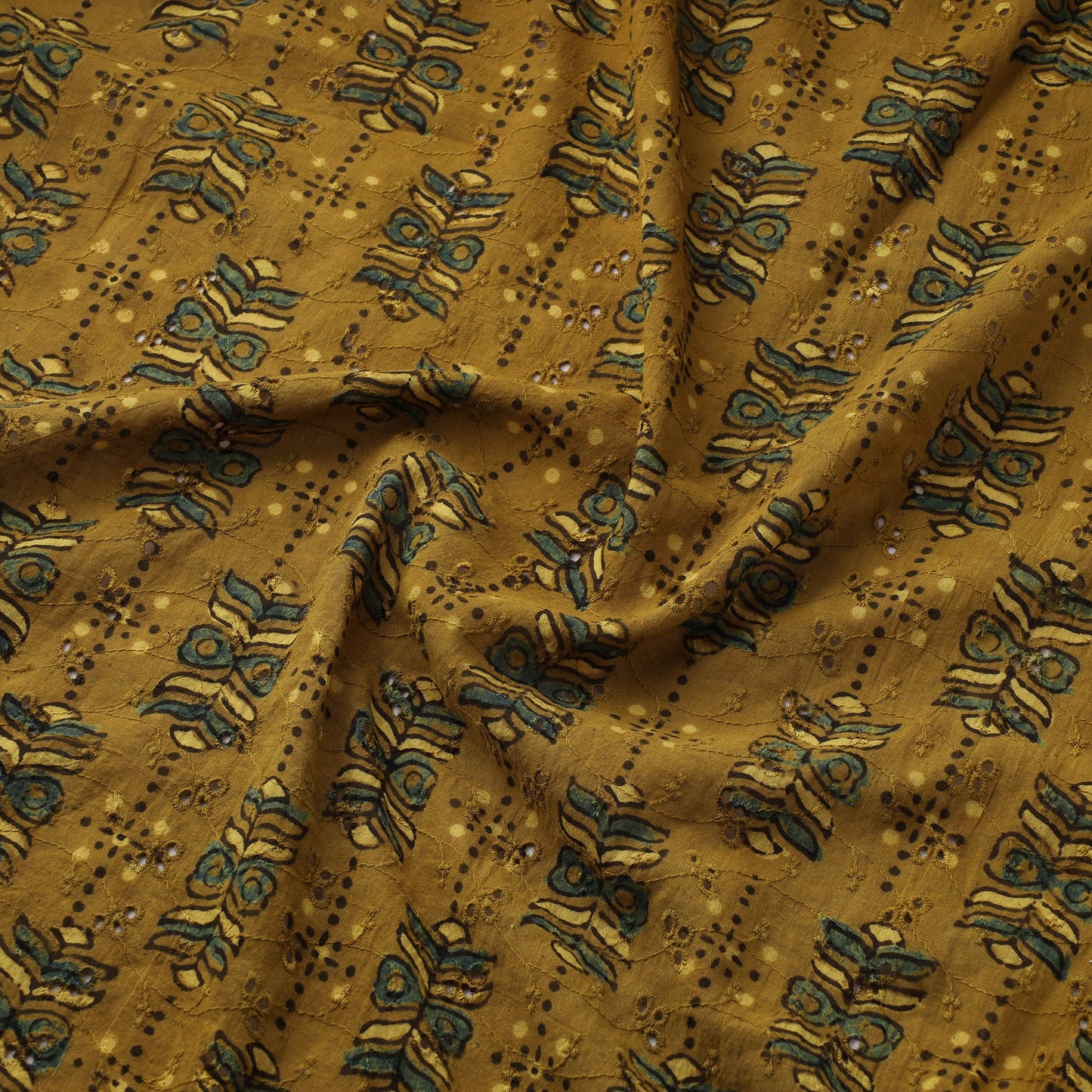 Hakoba natural dyed cotton fabric 13 - handcrafted