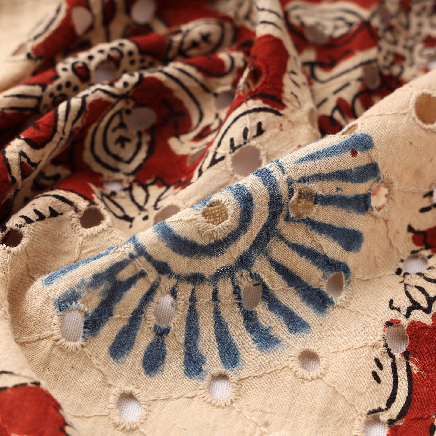 Hakoba natural dyed cotton fabric 21 - handcrafted