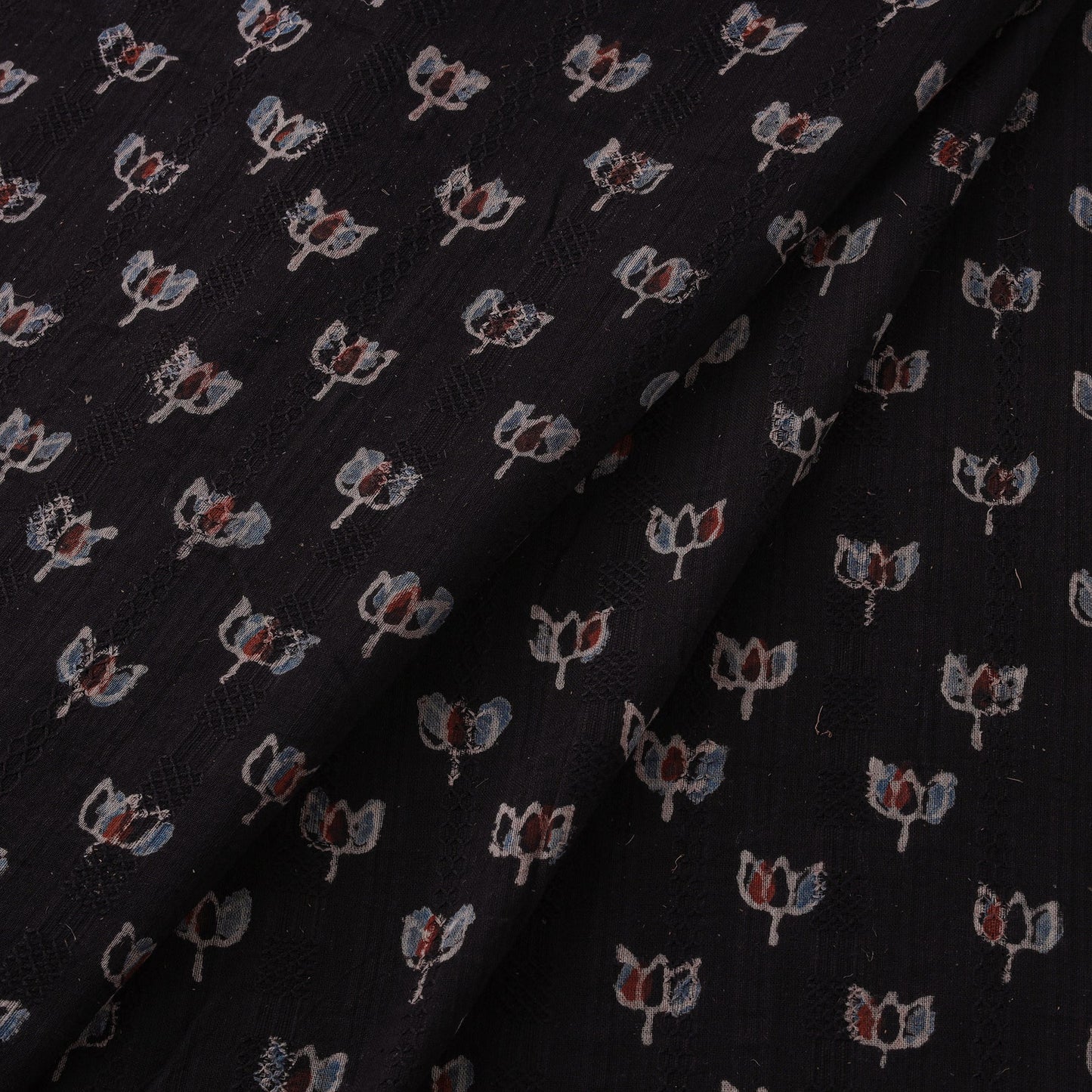 Hakoba natural dyed cotton hand fabric 28 - handcrafted