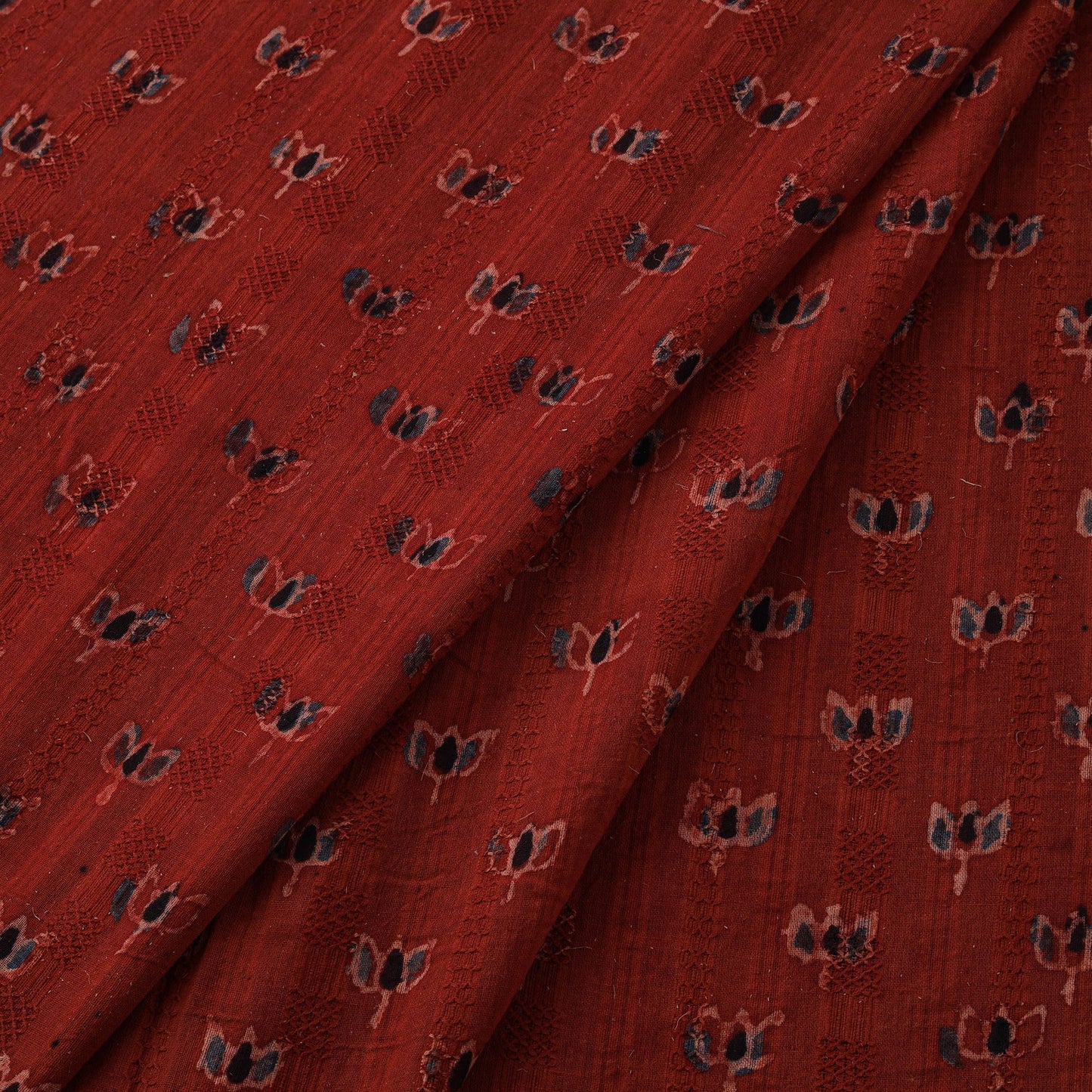 Hakoba natural dyed cotton hand fabric 29 - handcrafted