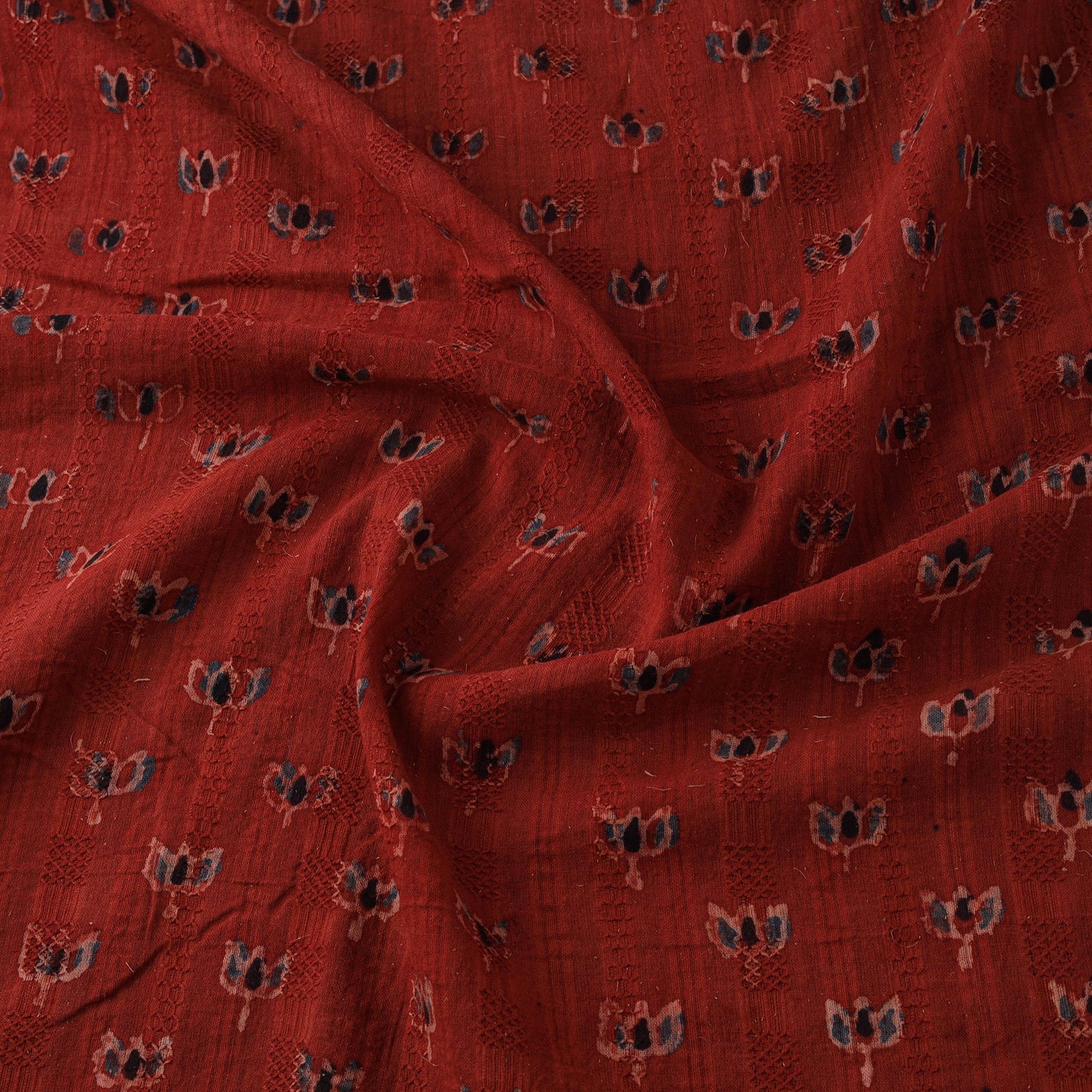 Hakoba natural dyed cotton hand fabric 29 - handcrafted