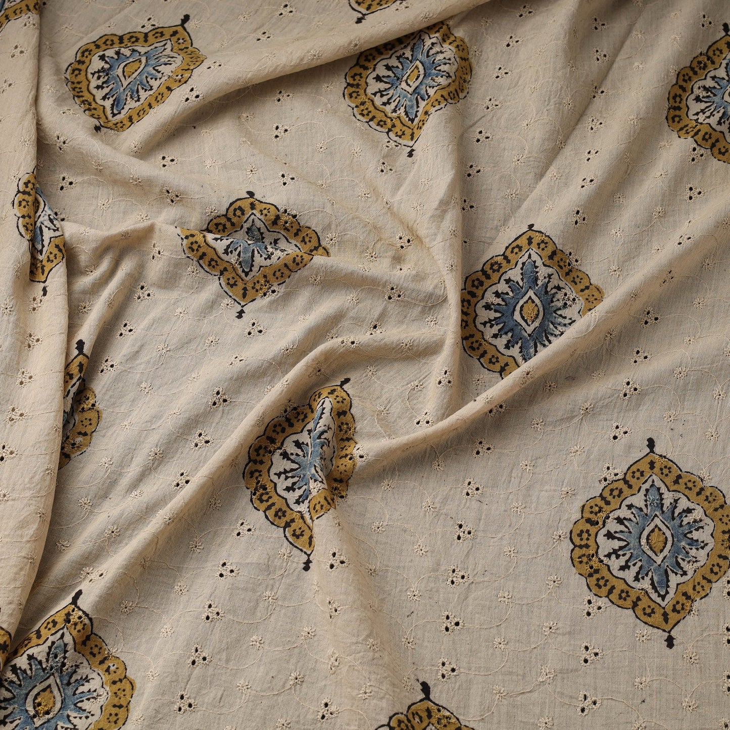 Hakoba natural dyed cotton hand fabric 36 - handcrafted