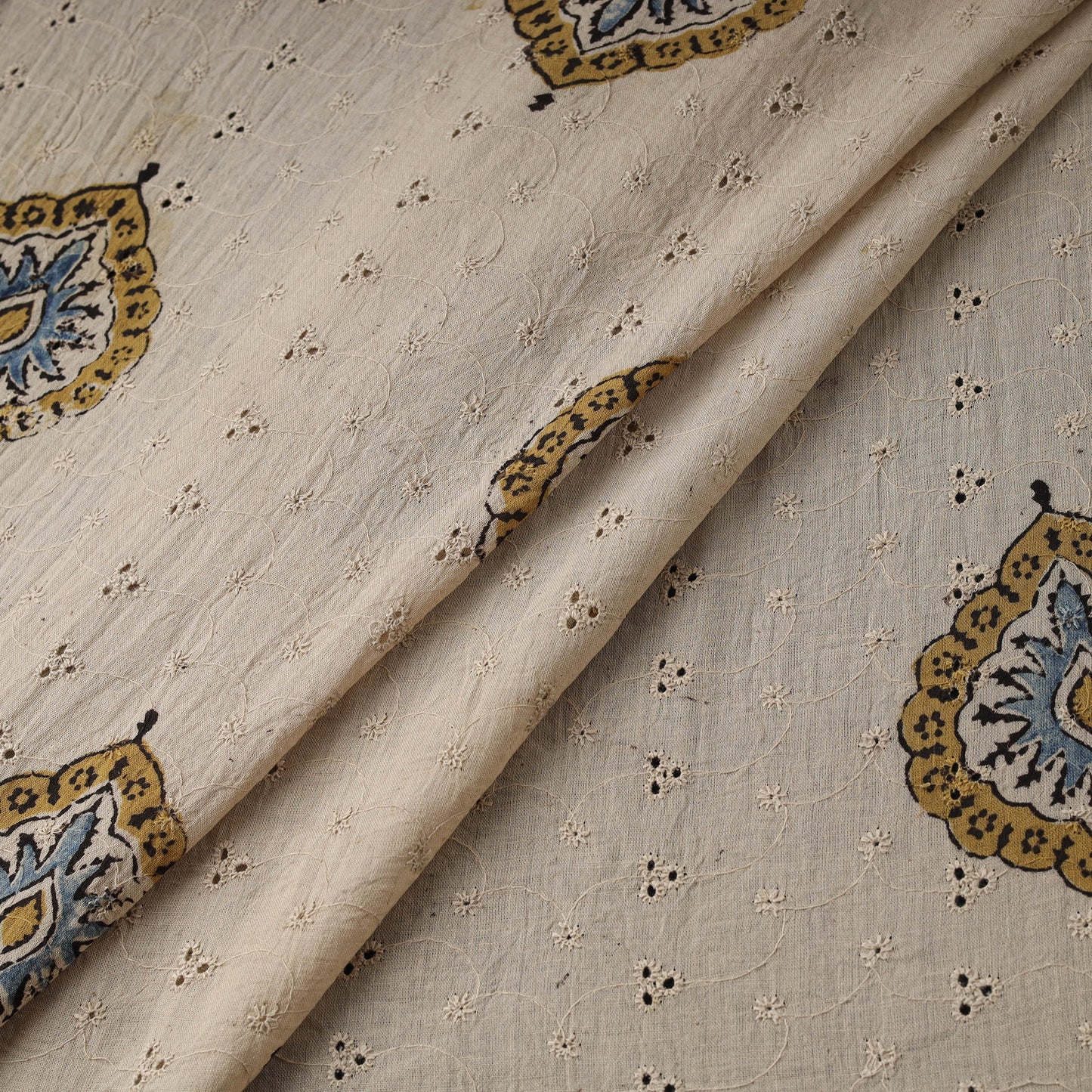 Hakoba natural dyed cotton hand fabric 36 - handcrafted