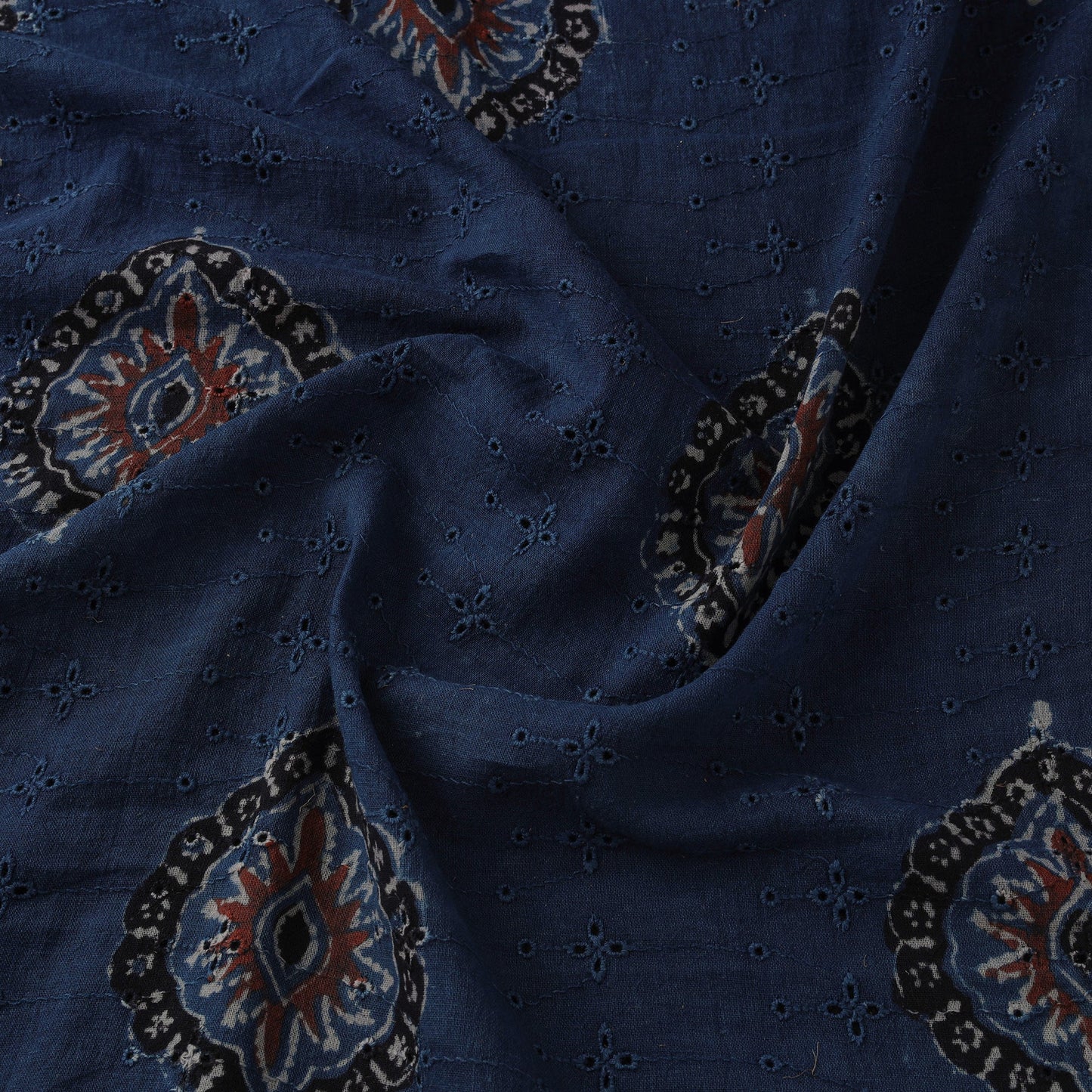 Hakoba natural dyed cotton hand fabric 40 - handcrafted