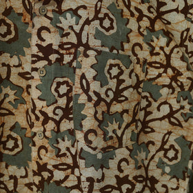 Half sleeve cotton men hand block batik print shirt 13