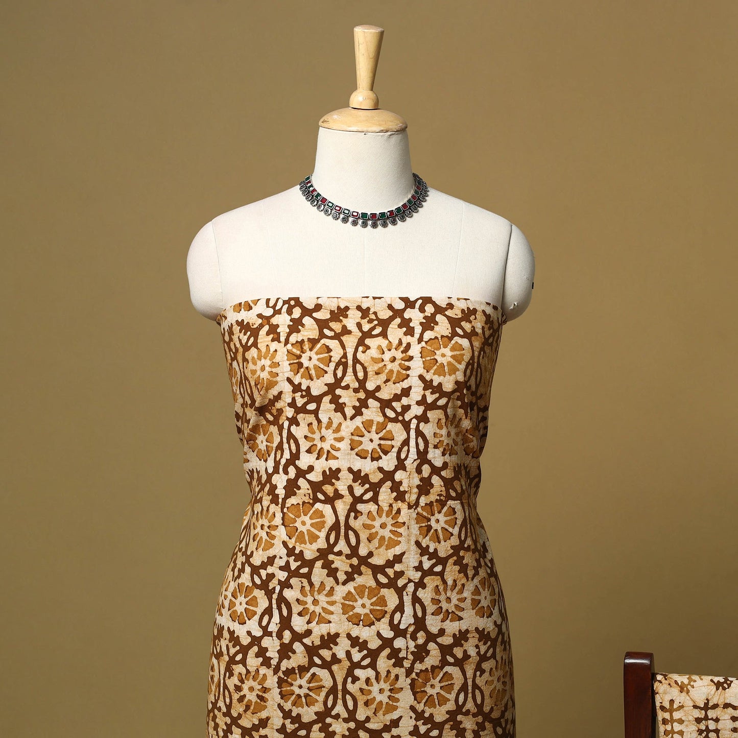 Hand batik cotton 2pc unstitched dress material 02