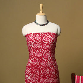 Hand batik cotton 2pc unstitched dress material 04