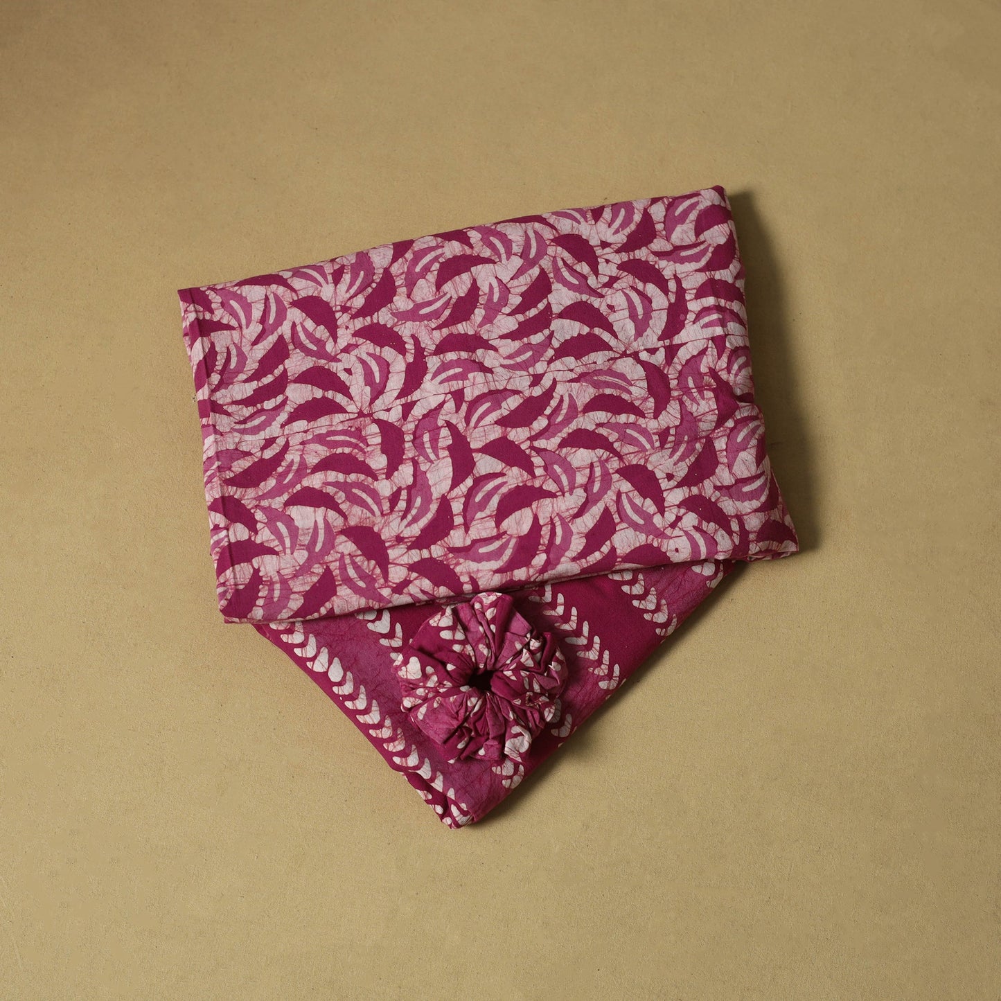 Hand batik cotton 2pc unstitched dress material 06