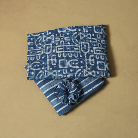 Hand batik cotton 2pc unstitched dress material 07