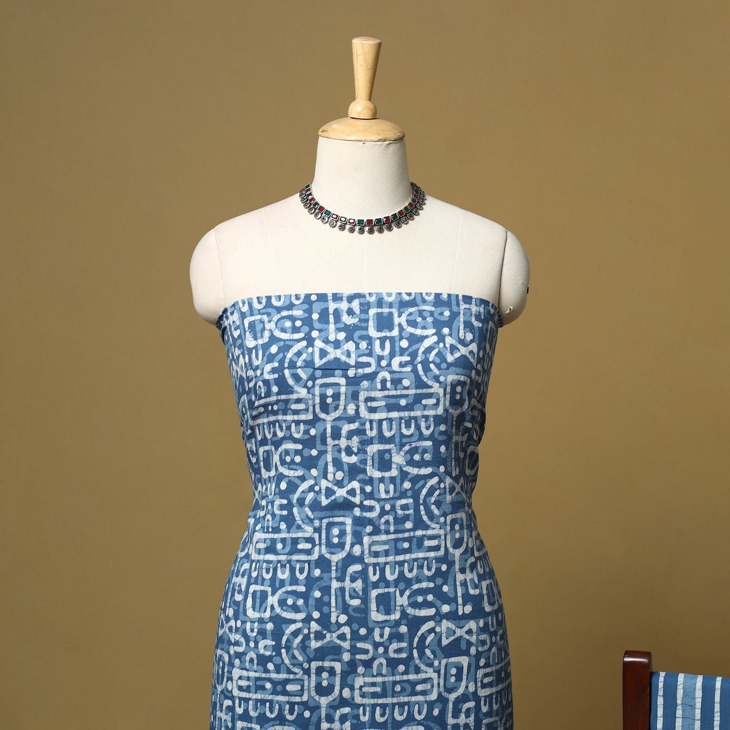 Hand batik cotton 2pc unstitched dress material 07