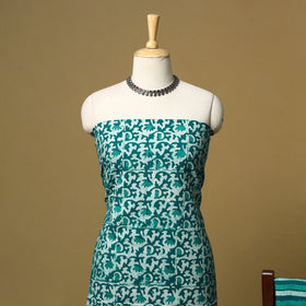 Hand batik cotton 2pc unstitched dress material 08