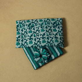 Hand batik cotton 2pc unstitched dress material 08