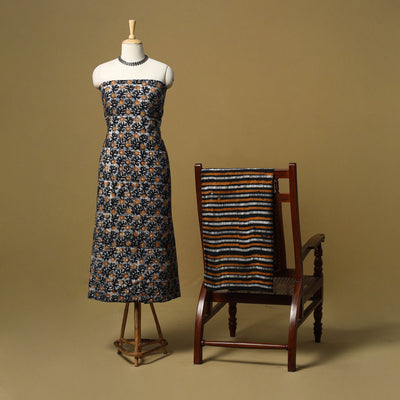 Hand batik cotton 2pc unstitched dress material 11