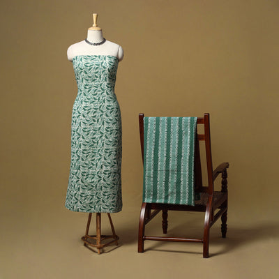 Hand batik cotton 2pc unstitched dress material 13