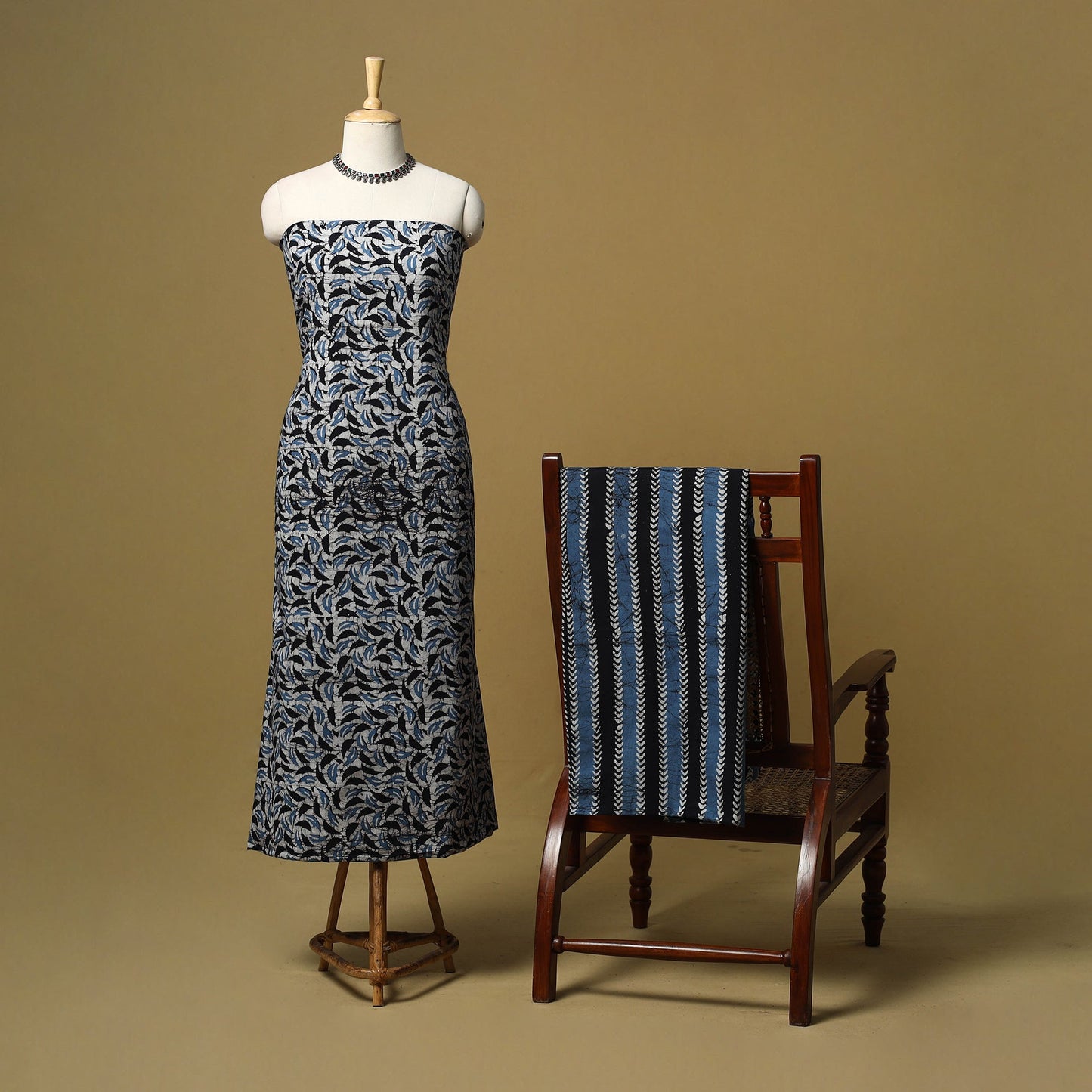 Hand batik cotton 2pc unstitched dress material 14