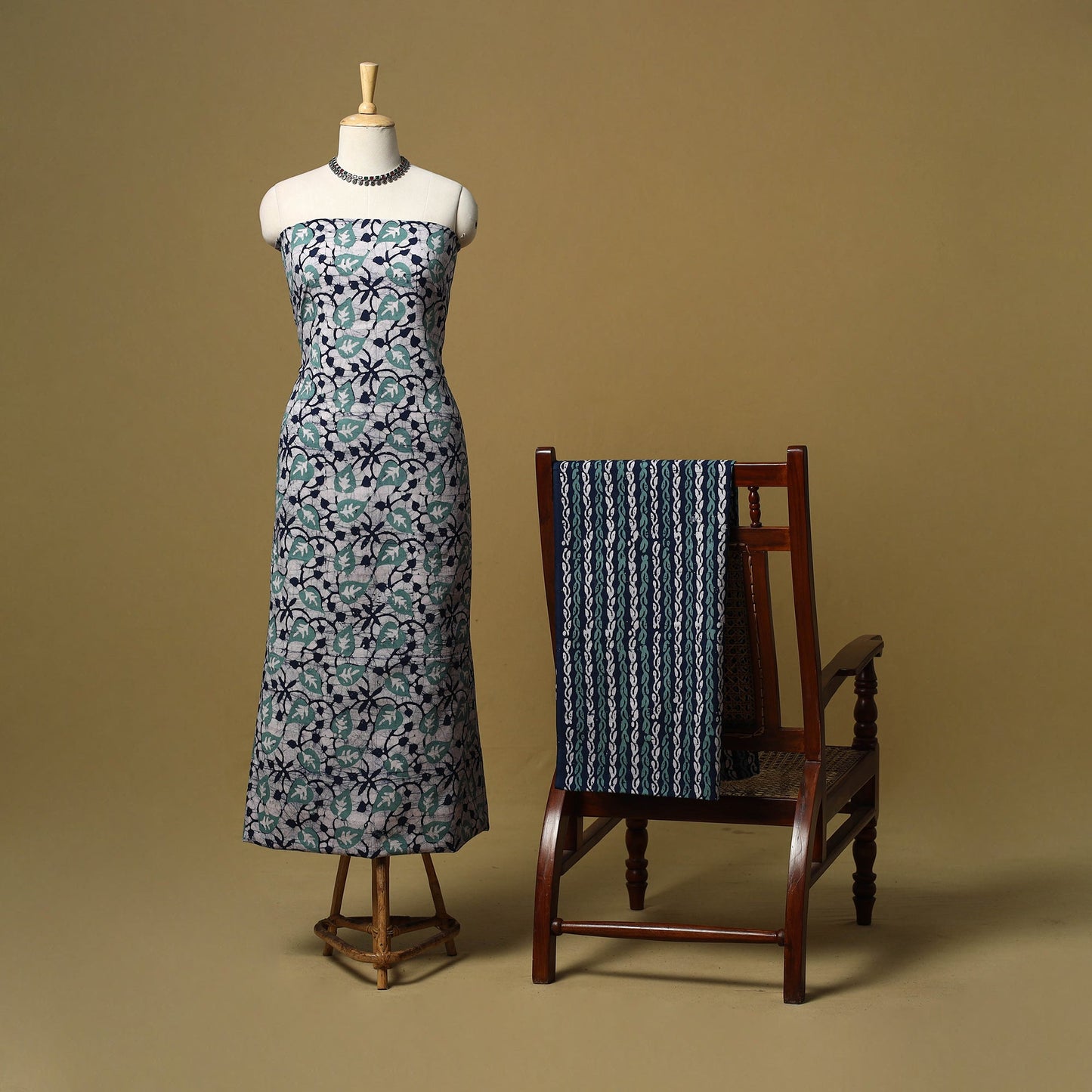 Hand batik cotton 2pc unstitched dress material 15