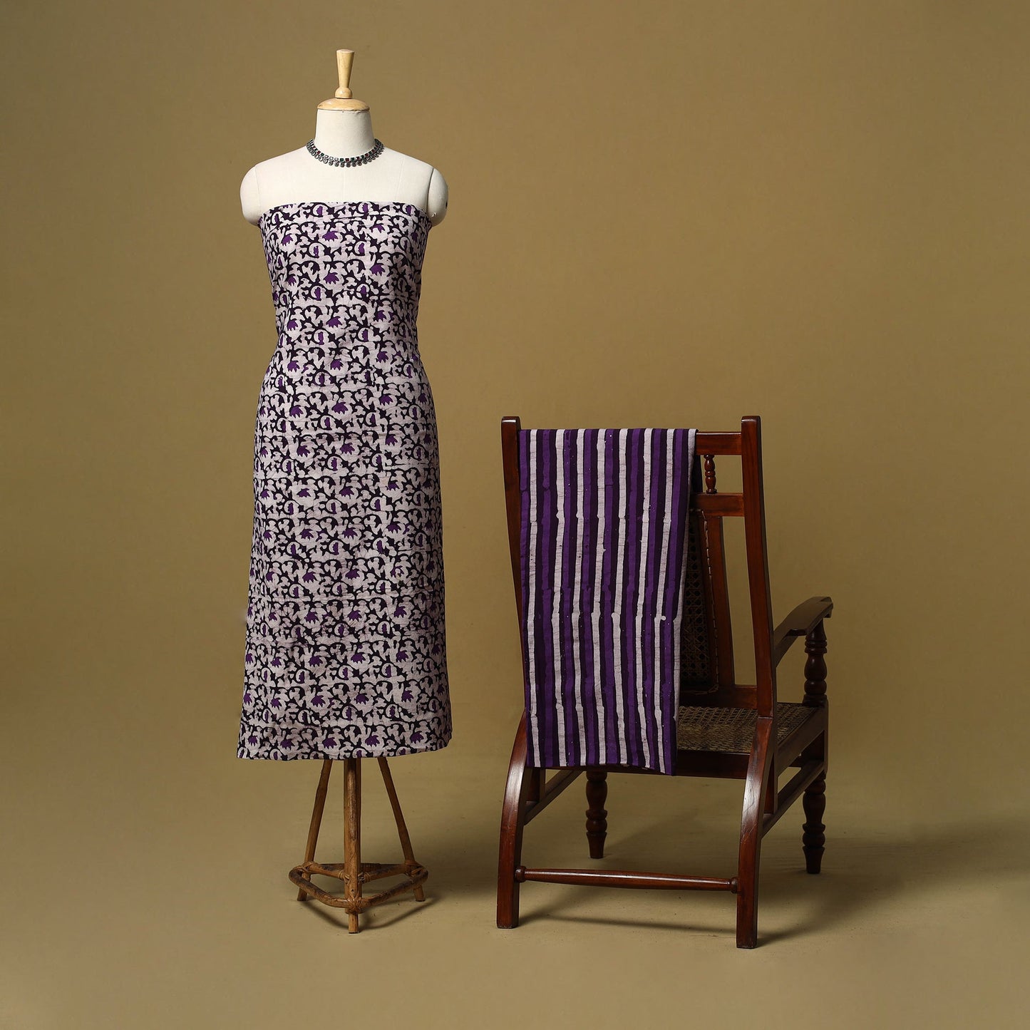 Hand batik cotton 2pc unstitched dress material 16