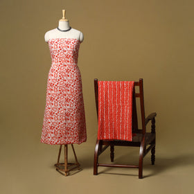 Hand batik cotton 2pc unstitched dress material 17