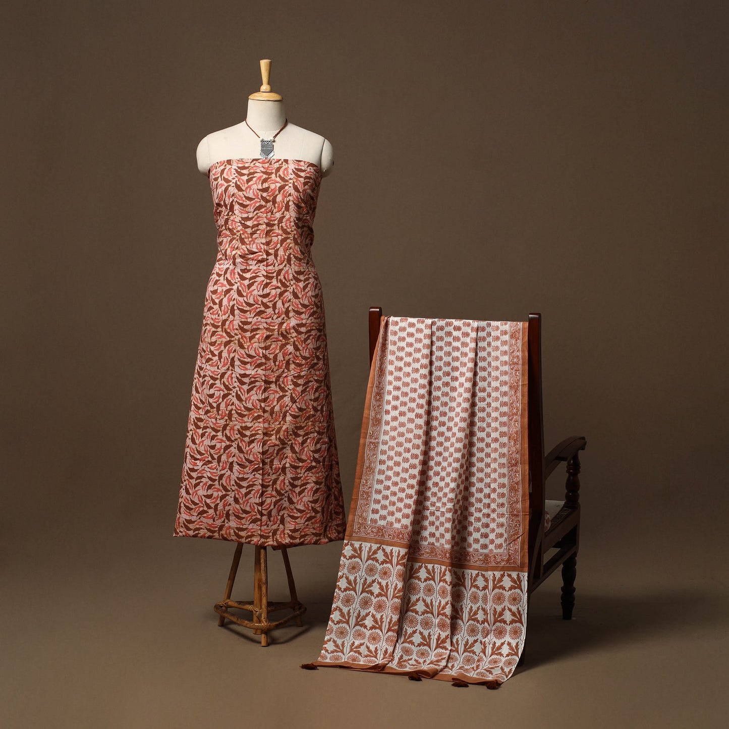 Hand batik cotton 2pc unstitched dress material