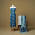 Hand batik cotton 3pc unstitched dress material 01