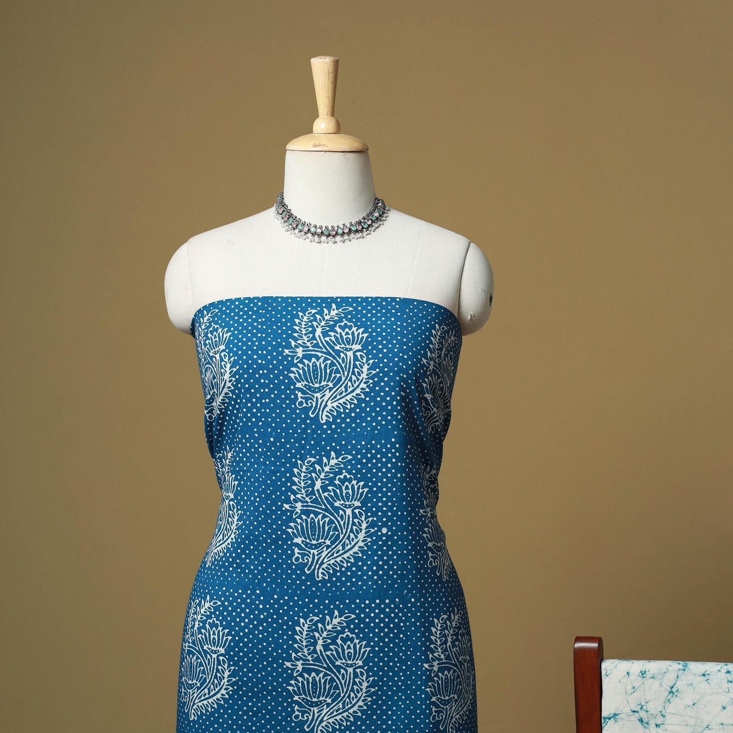 Hand batik cotton 3pc unstitched dress material 01