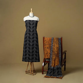 Hand batik cotton 3pc unstitched dress material 02