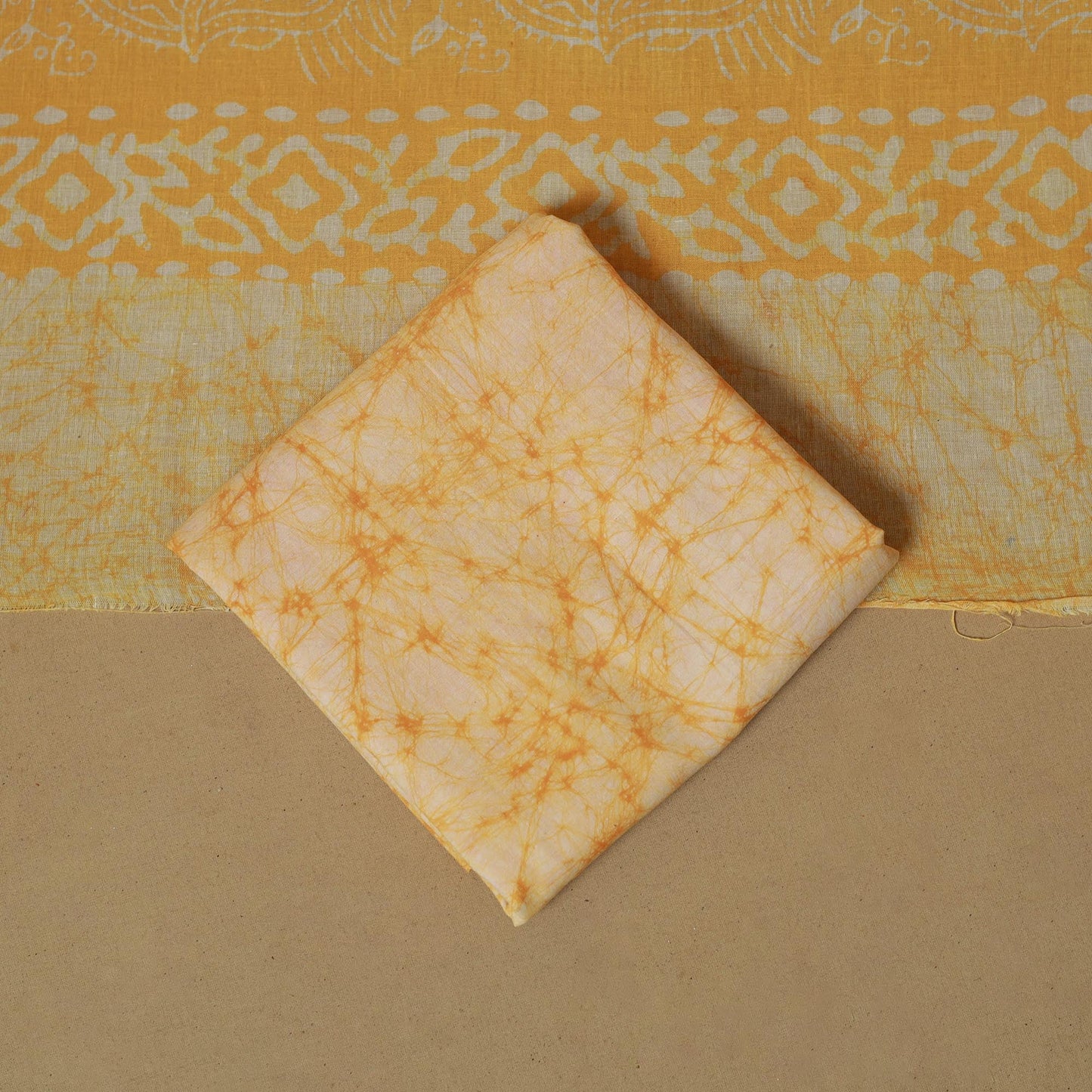 Hand batik cotton 3pc unstitched dress material 03