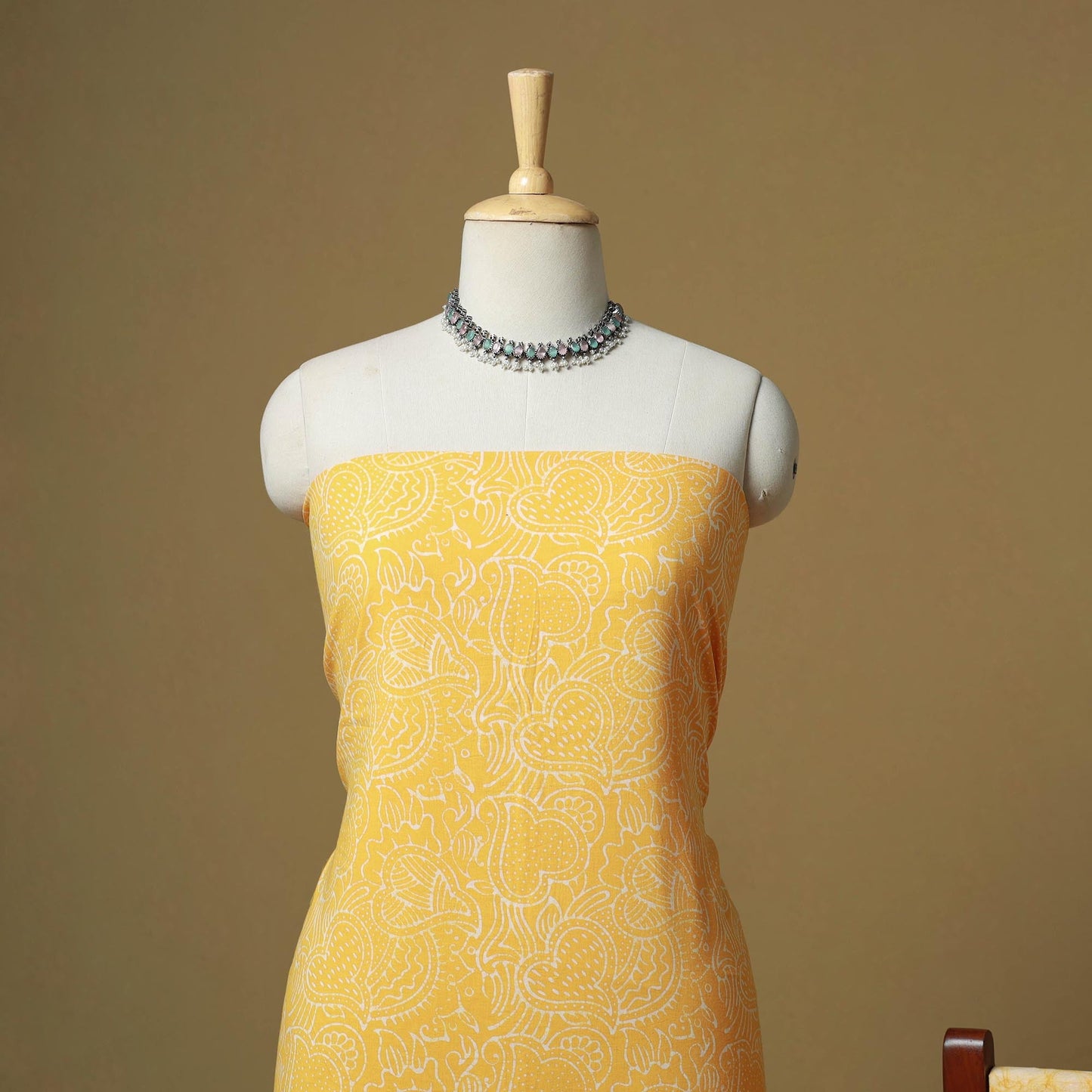 Hand batik cotton 3pc unstitched dress material 03