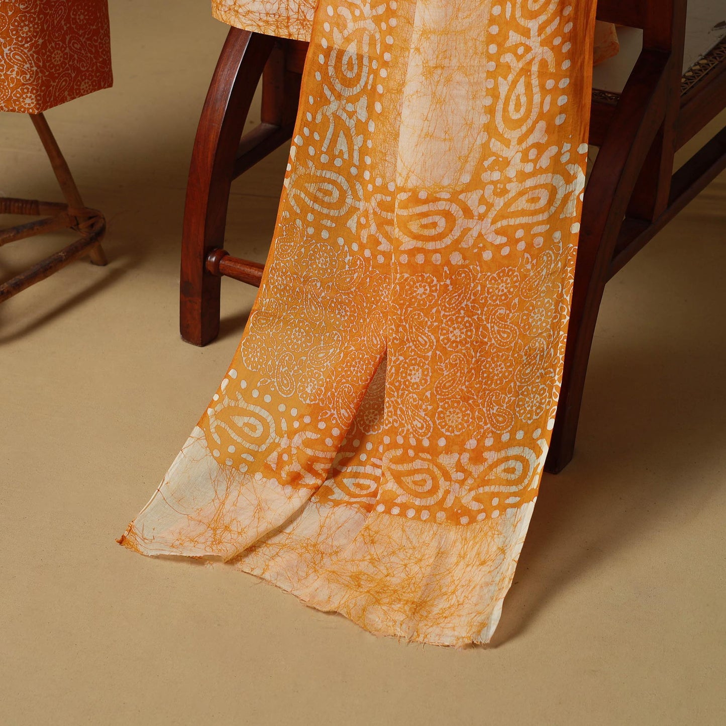 Hand batik cotton 3pc unstitched dress material 05