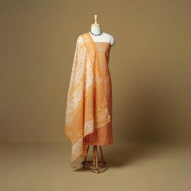 Hand batik cotton 3pc unstitched dress material 05