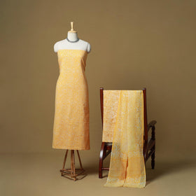 Hand batik cotton 3pc unstitched dress material 07