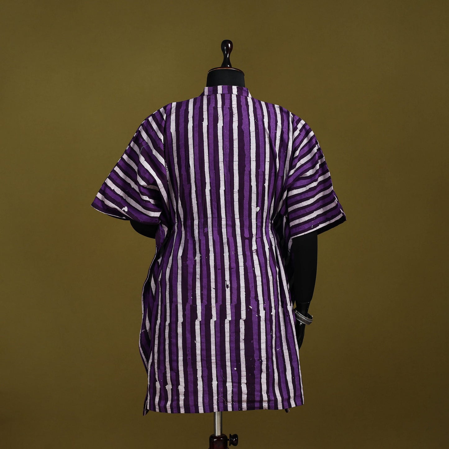 Hand batik cotton medium kaftan 32 - handcrafted