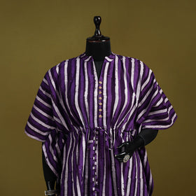 Hand batik cotton medium kaftan 32 - handcrafted