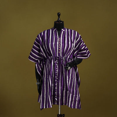 Hand batik cotton medium kaftan 32 - handcrafted