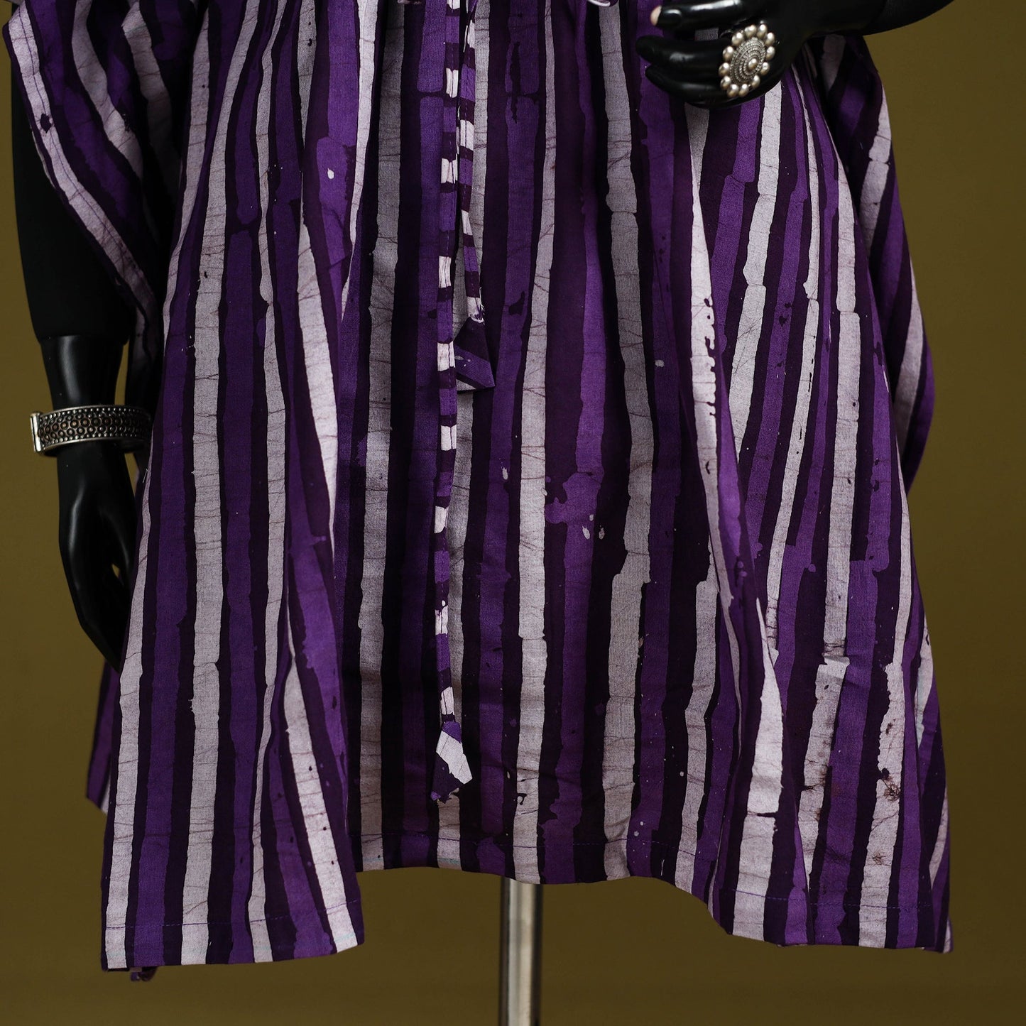 Hand batik cotton medium kaftan 32 - handcrafted