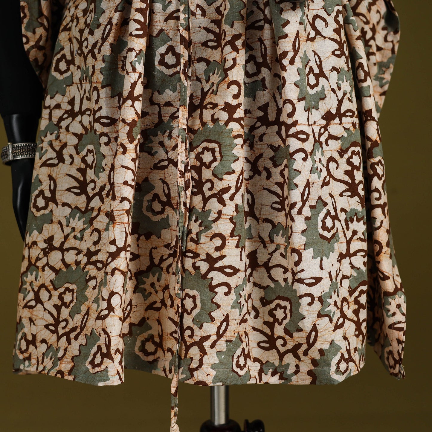 Hand batik cotton medium kaftan 34 - handcrafted