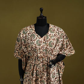 Hand batik cotton medium kaftan 34 - handcrafted