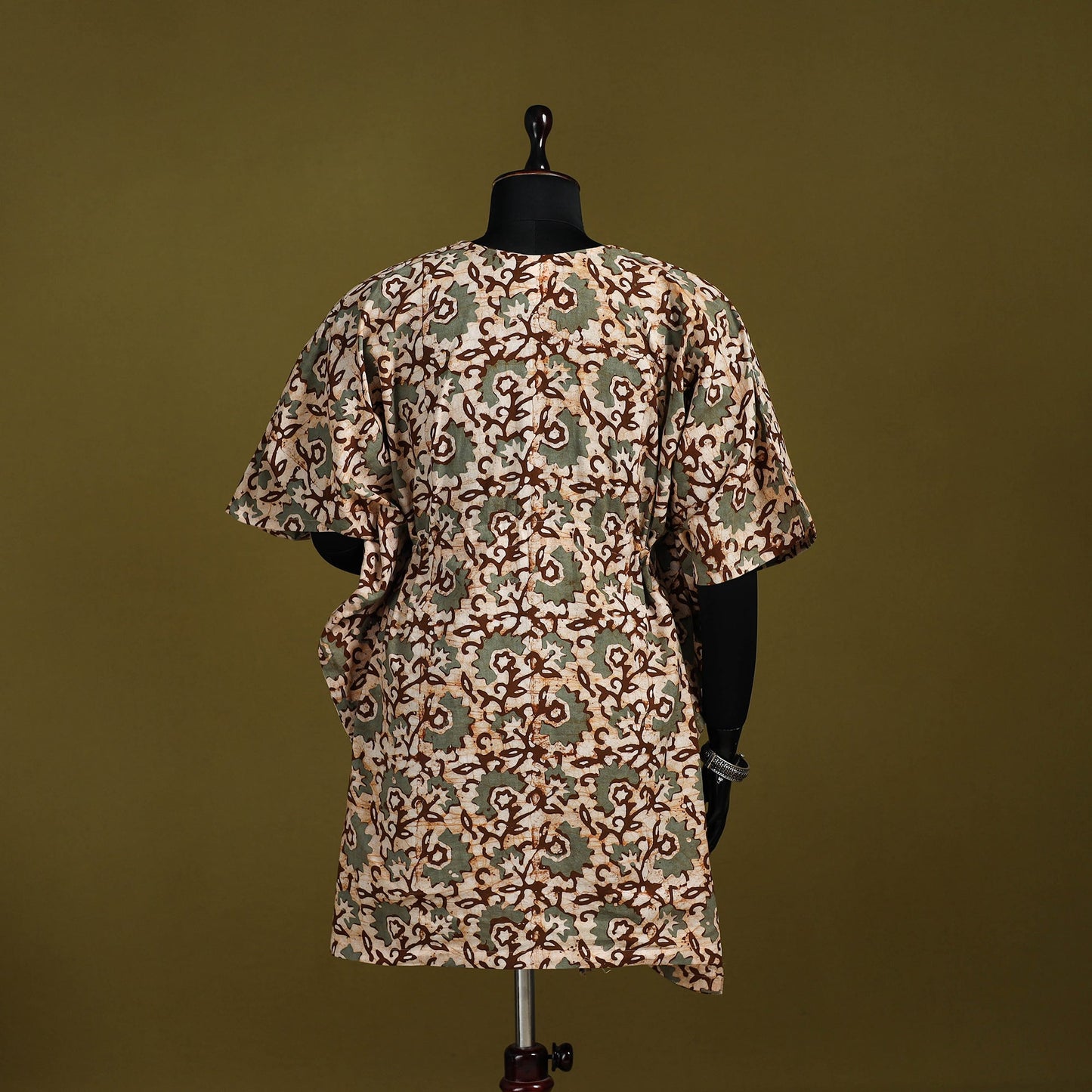 Hand batik cotton medium kaftan 34 - handcrafted