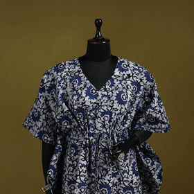 Hand batik cotton medium kaftan 35 - handcrafted