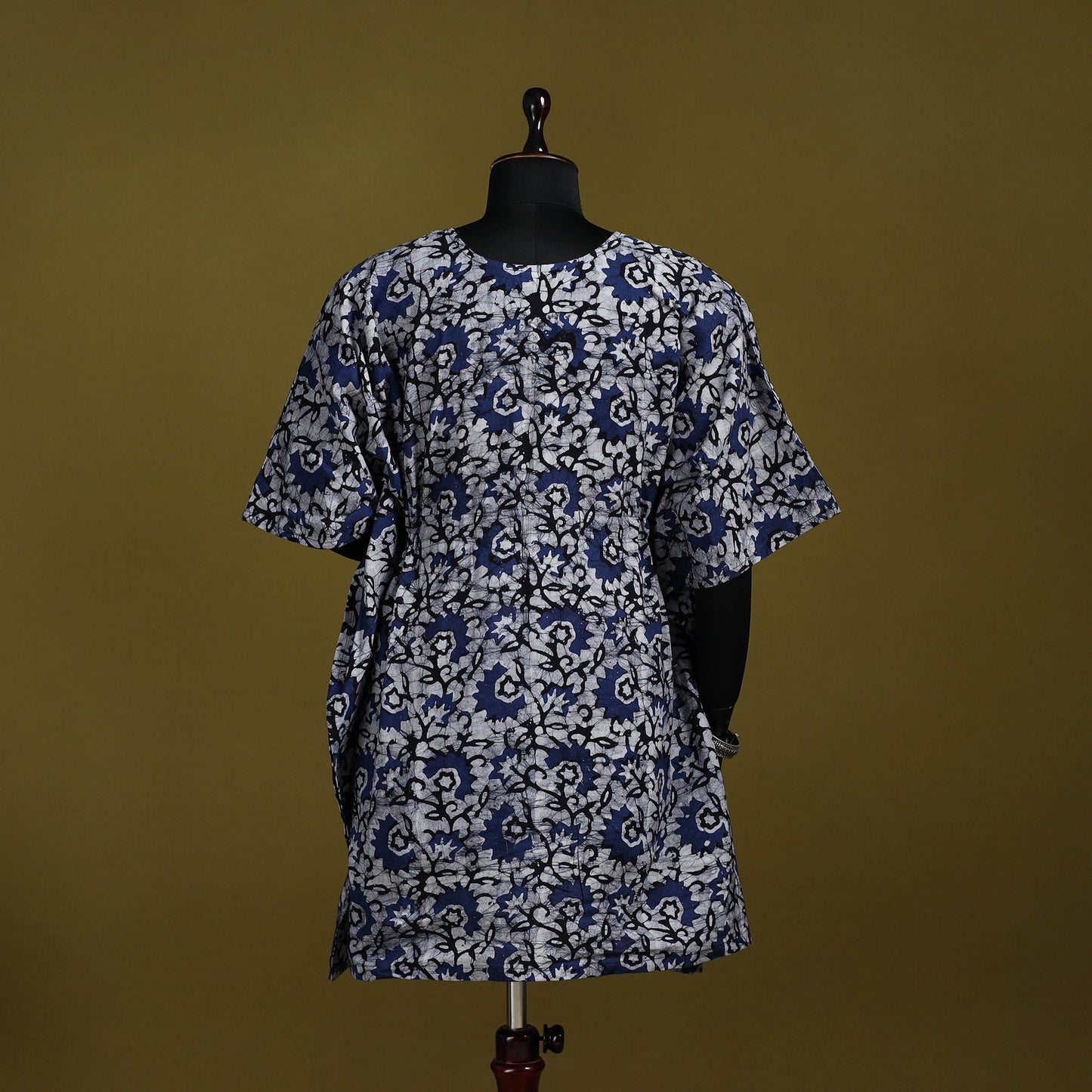 Hand batik cotton medium kaftan 35 - handcrafted