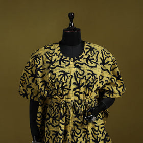 Hand batik cotton medium kaftan 40 - handcrafted