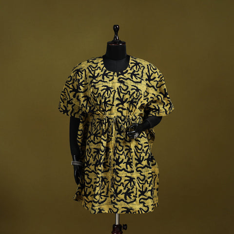 Hand batik cotton medium kaftan 40 - handcrafted