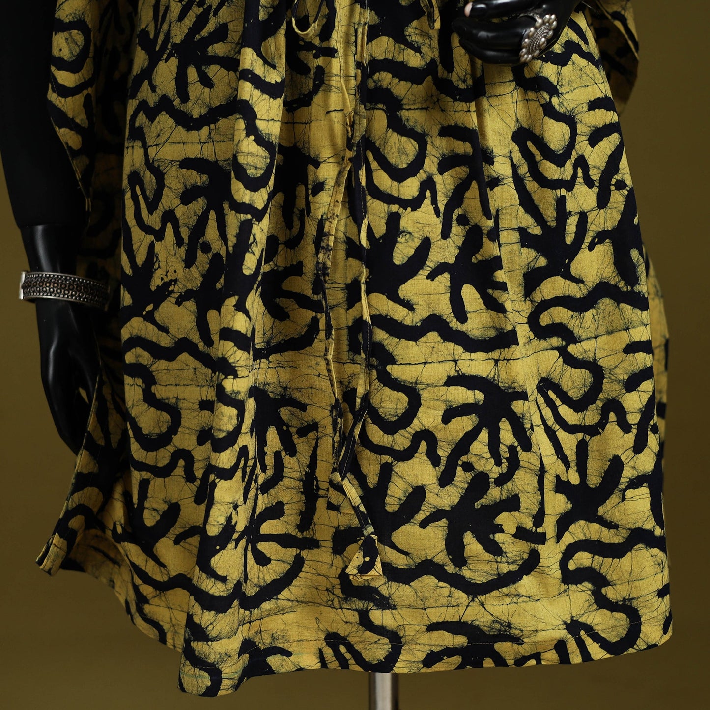 Hand batik cotton medium kaftan 40 - handcrafted