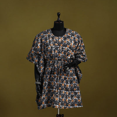 Hand batik cotton medium kaftan 41 - handcrafted