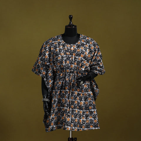 Hand batik cotton medium kaftan 41 - handcrafted