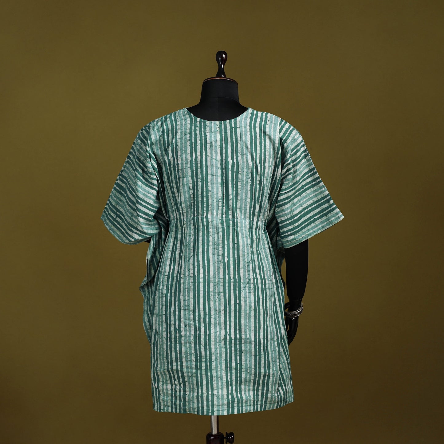 Hand batik cotton medium kaftan 42 - handcrafted