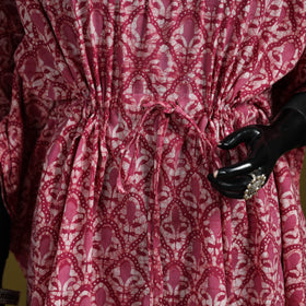 Hand batik cotton medium kaftan 43 - handcrafted