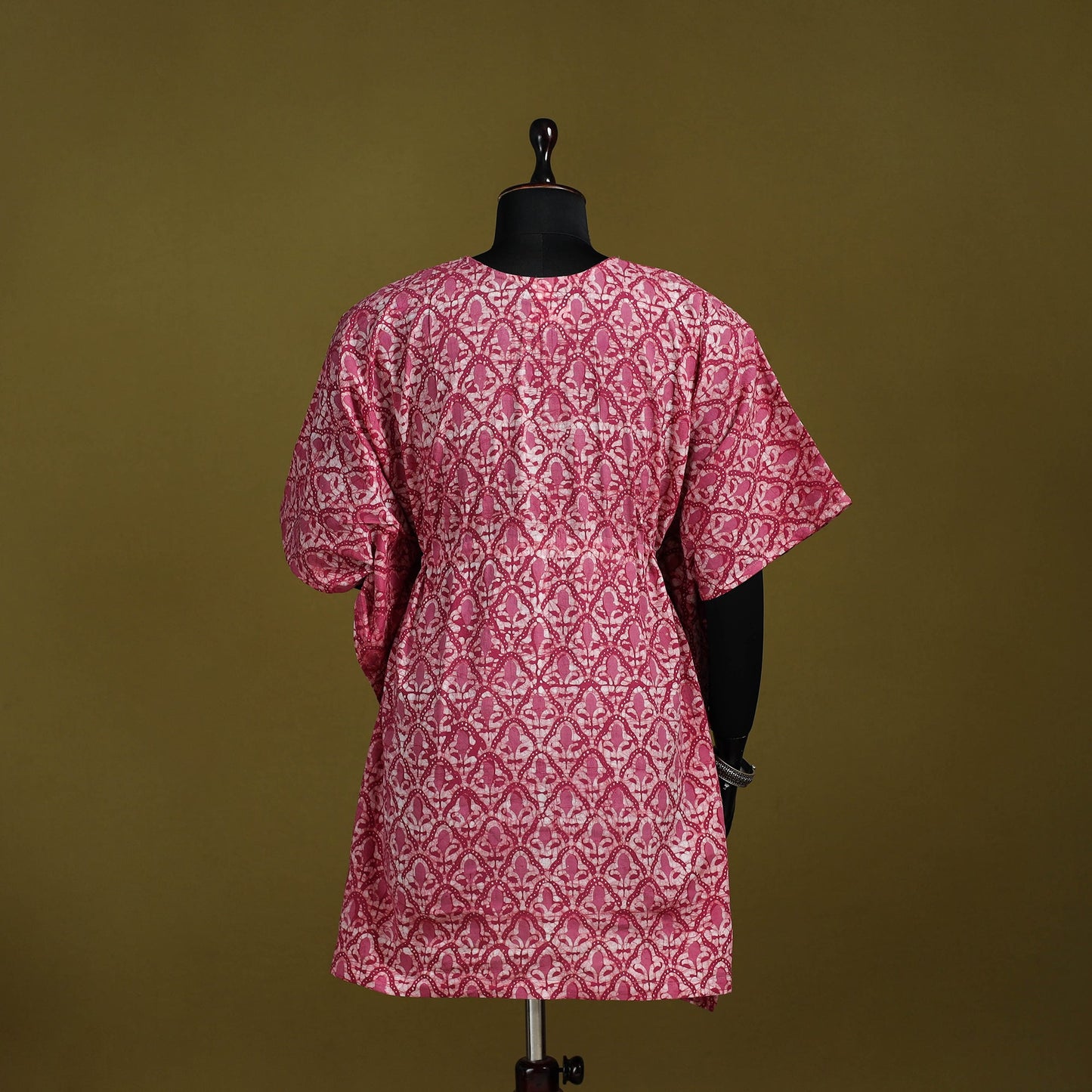 Hand batik cotton medium kaftan 43 - handcrafted