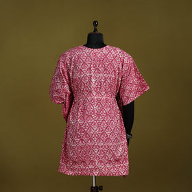 Hand batik cotton medium kaftan 43 - handcrafted