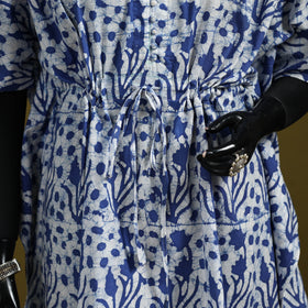 Hand batik cotton medium kaftan 44 - handcrafted